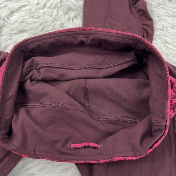 Lululemon Speed Tight Bordeaux Drama Mountain Peaks Bon Bon Bordea - Picture 4 of 8
